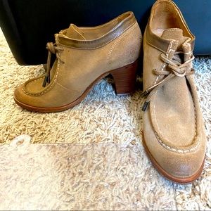 FRYE Brown Oxford 3” Low Parker Booties - 8.5 B